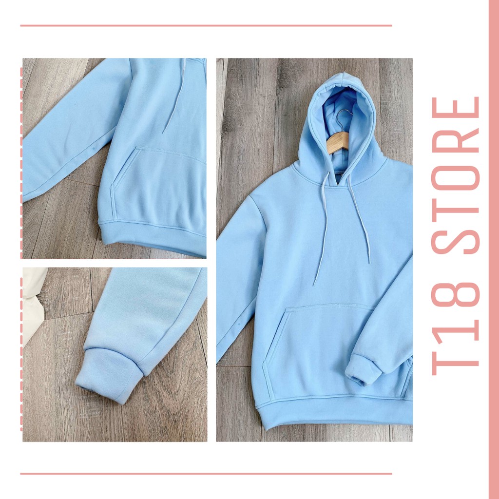Áo hoodie nữ hàn quốc form rộng có dây kéo cute unisex dài tay T18 STORE AH06
