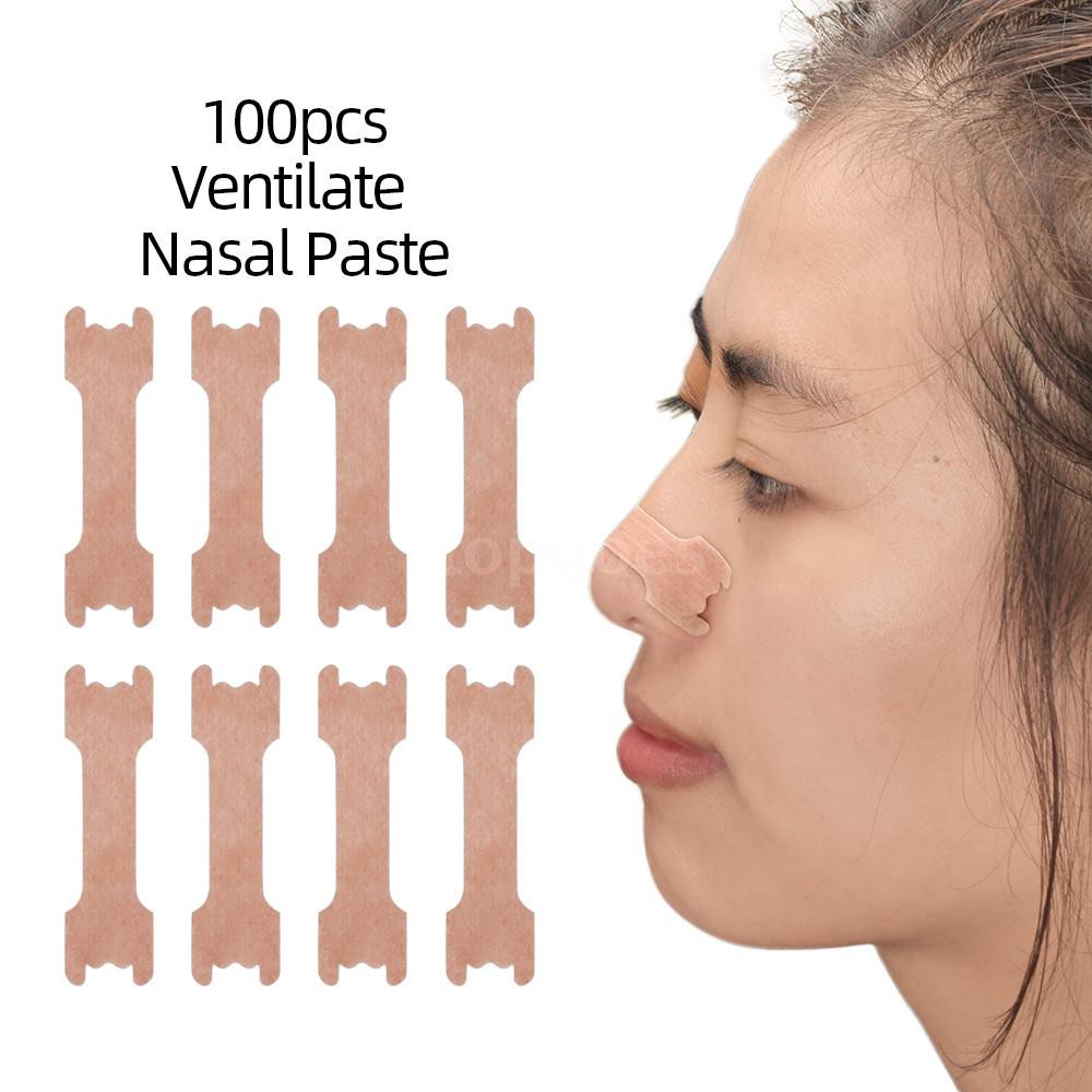 Set 100 miếng dán mũi chống ngáy ngủ giúp dễ thở và thở đúng cách hơn