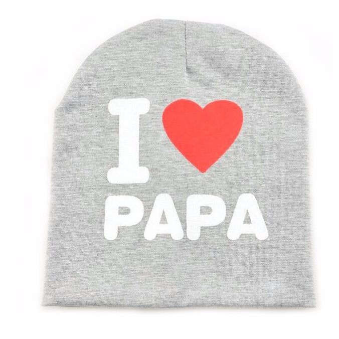 Mũ Beanie in chữ I Love MAMA PAPA thời trang mùa đông cho bé từ 2 - 7 tuổi
