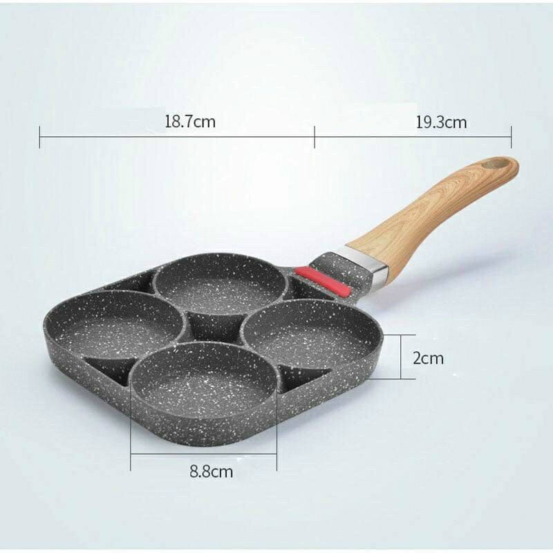 Chảo đá chiên trứng 4 ngăn chống dính cao cấp
