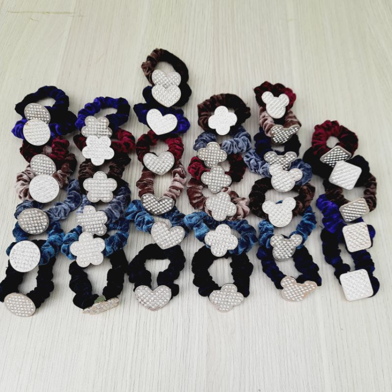 Cột tóc vải nhung thời trang nữ thun 5cm