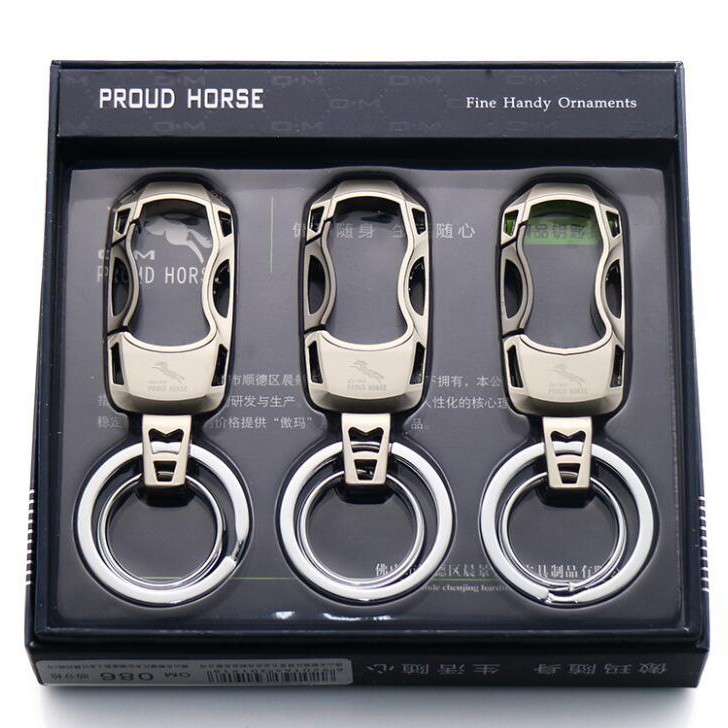 Móc Chìa Khóa Xe Máy, Móc Treo Chìa Khóa ô tô Cao Cấp Proud Horse Có Chốt Móc Đĩa Quần Bằng Inox Cao Cấp OM086