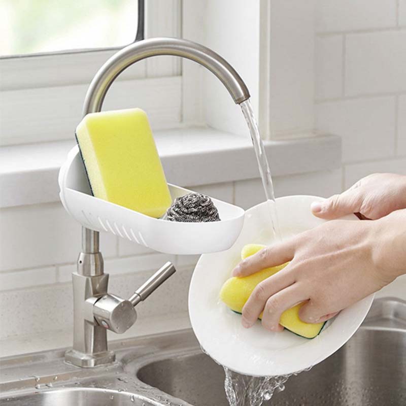 Giá đỡ gắn vòi nước ở bồn rửa chén không cần khoan đa năng tiện dụng cho gia đình