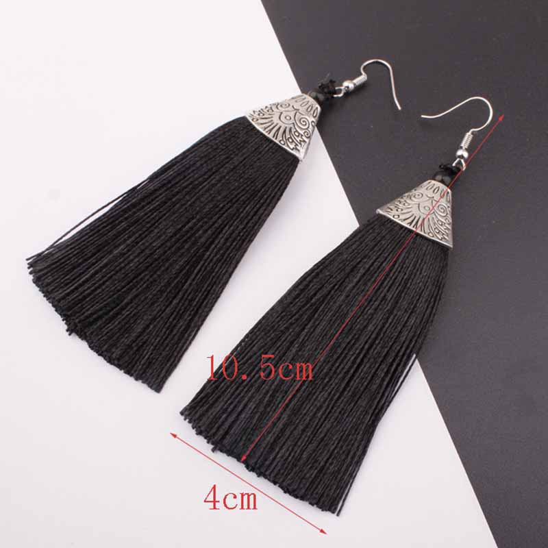 1 Cặp Bông Tai Hợp Kim Dáng Dài Phối Lông Vũ Phong Cách Bohemia Thời Trang Cho Nữ