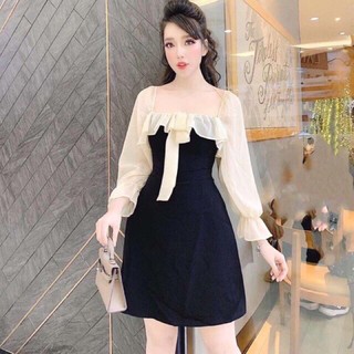 Đầm váy đen bèo tiểu thư