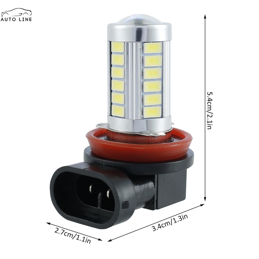 2 Bóng Đèn Sương Mù H8 / H11 5630 660LM 6000K 12V Shopc0982 Cho Xe Hơi