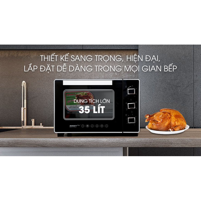 Lò nướng Sanaky VH3599S2D 35 lít (Hàng Mới 100% - Bảo hành 12 tháng chính hãng)