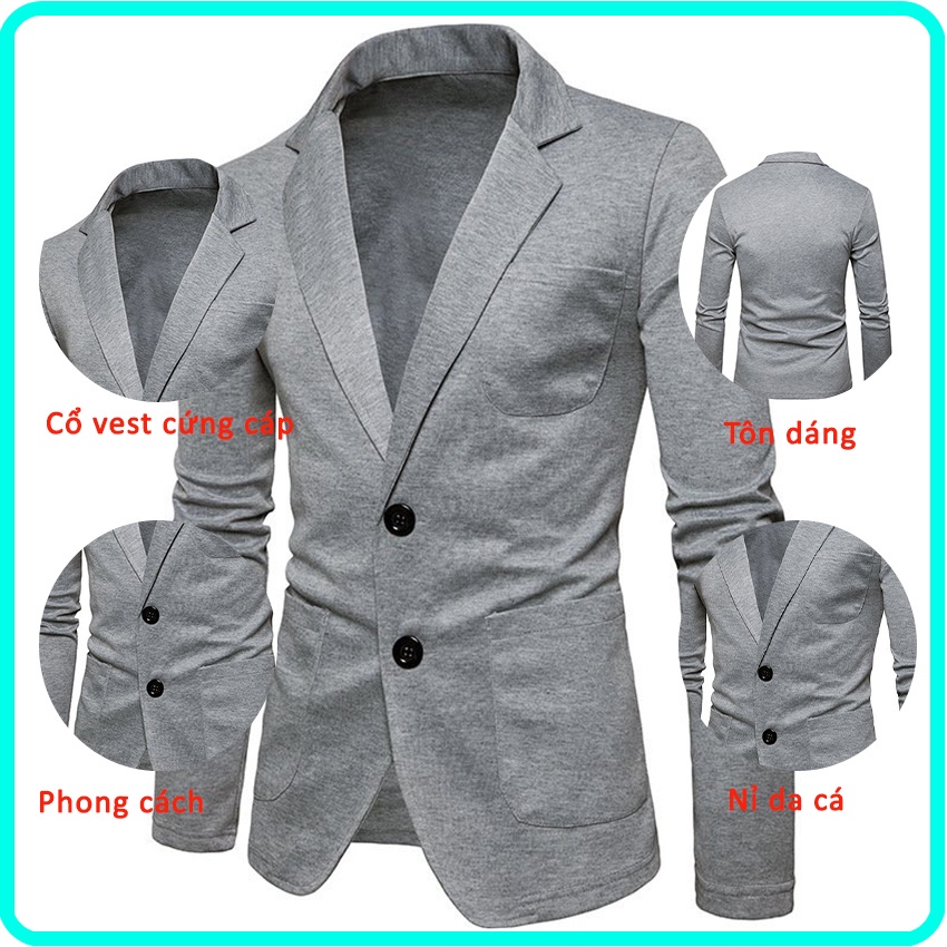 Áo vest nam , sang trọng, lịch lãm đạm chất phái mạnh mã H52