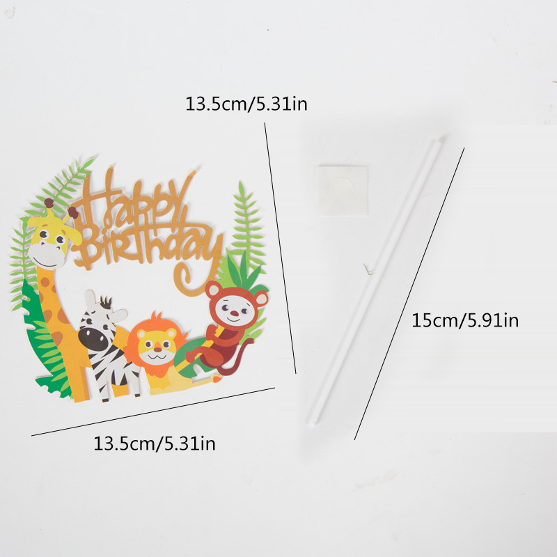 Phụ Kiện Trang Trí Bánh Cupcake Hình Động Vật Hoạt Hình Dễ Thương