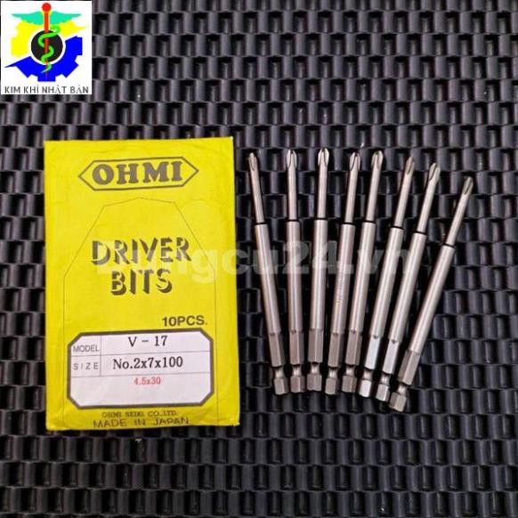 Mũi bắn vít OHMI V-17No.2x7x100 Nhật Bản