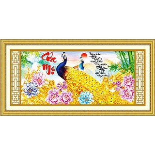 tranh đính đá Cha mẹ 90x45cm - LV124