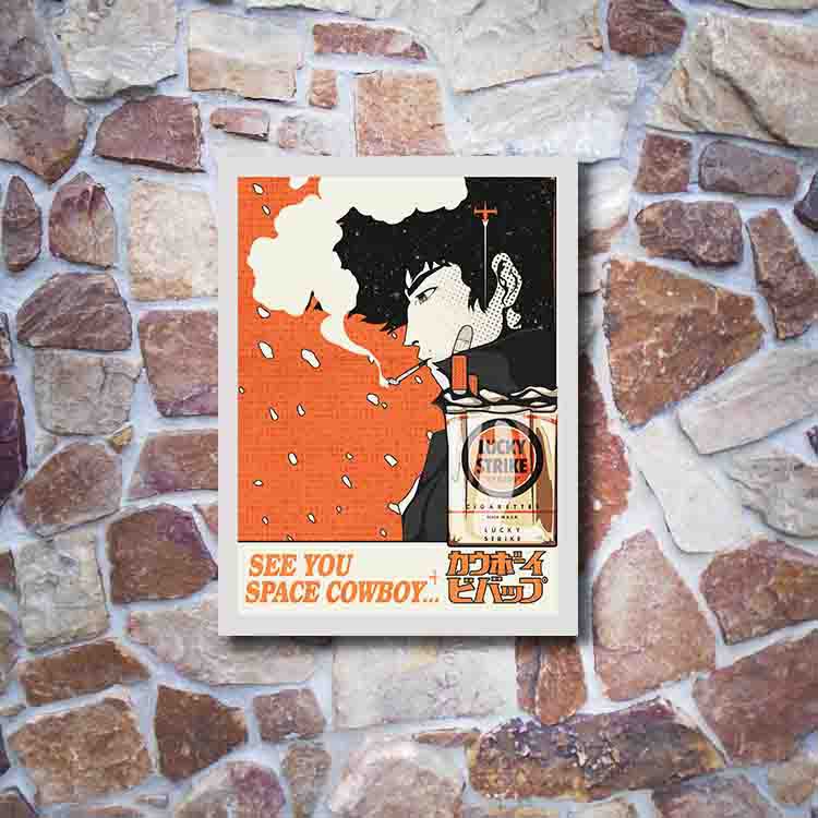 Poster Treo Tường Trang Trí Hình Cowboy Bebop Lucky Strike