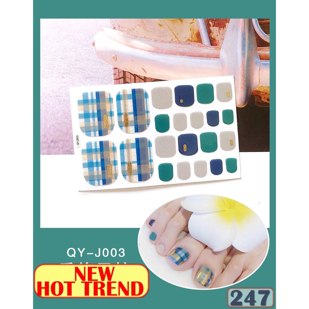 Set Sticker Dán Móng Chân 3D Cực Xinh Cho Các Nàng P247 QY003-019 SIÊU HOT