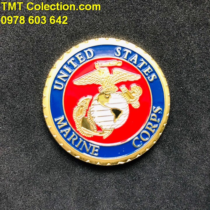 Xu Huy Hiệu Thủy Quân Lục Chiến Và Cờ Việt Nam Cộng Hòa, Chất liệu Niken, Dùng để làm đồ lưu niệm, sưu tầm - SP005280