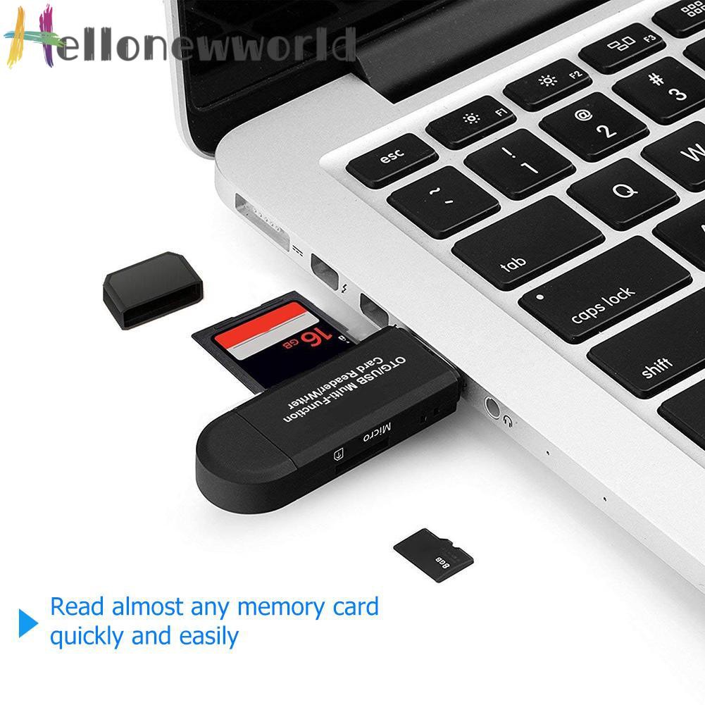 Đầu Đọc Thẻ Nhớ Micro Usb + Usb Otg 2.0 Cho Pc / Android