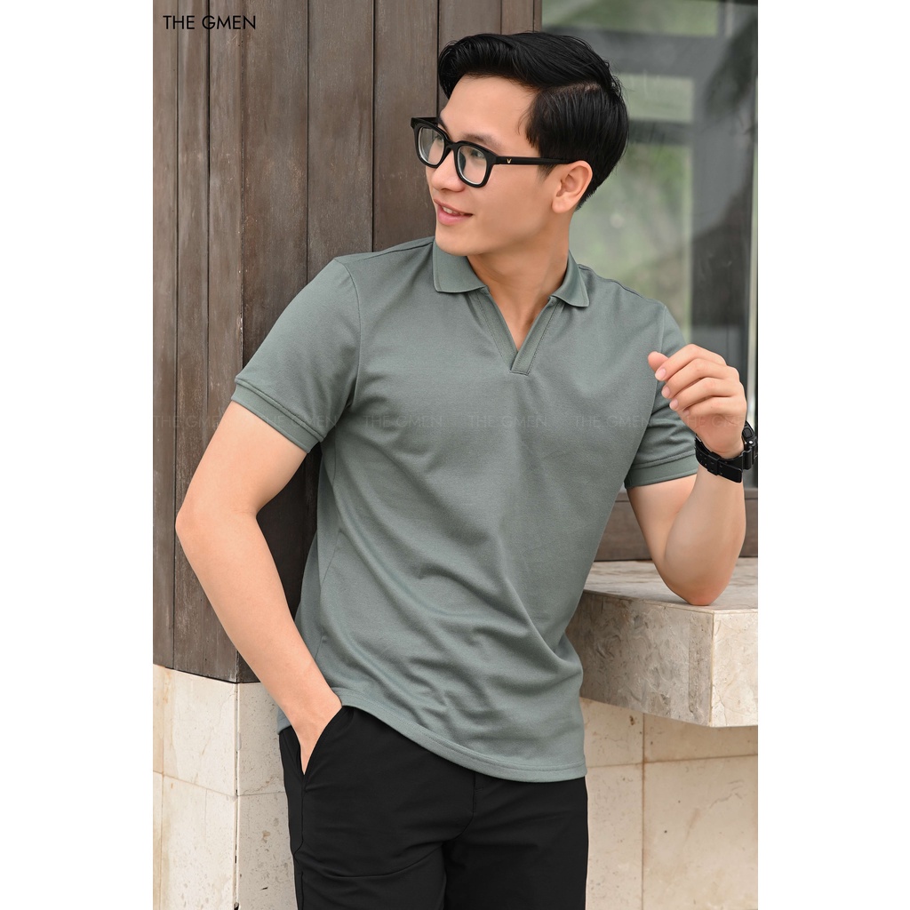 Áo Polo nam The GMEN Neil Polo thiết kế cổ chữ V đứng form, mềm mại, thoáng mát