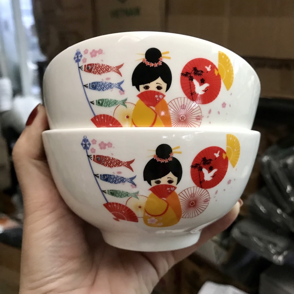 Combo 10 chén sứ dễ thương ( hình ngẫu nhiên)