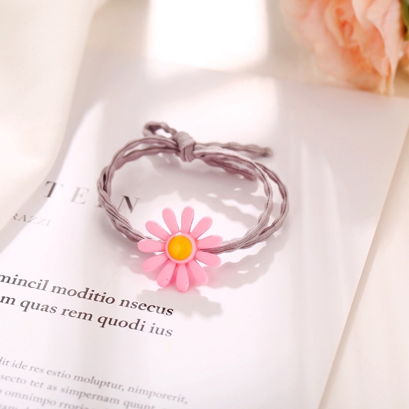 Chun buộc tóc hoa cúc nhiều màu hottrend Qiqishop