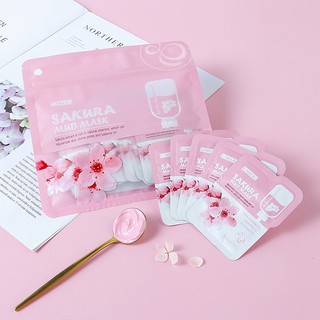 Túi 12 Gói Mặt Nạ Ngủ Hoa Anh Đào Laikou Sakura Mud Mask