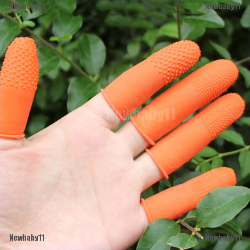 Set 100 Găng Tay Cao Su Tự Nhiên Dày Dặn Bảo Vệ Ngón Tay