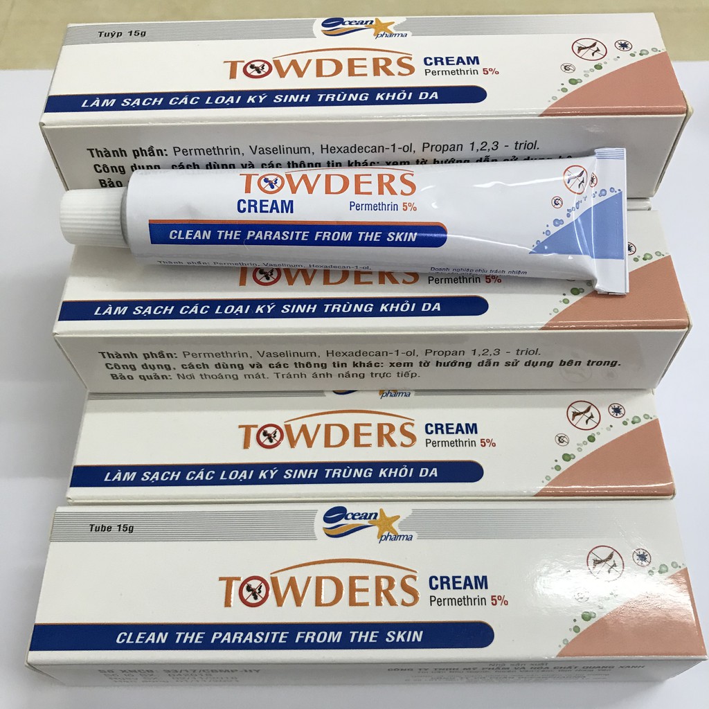 Kem làm sạch các loại ký sinh trùng khỏi da TOWDERS CREAM 15g