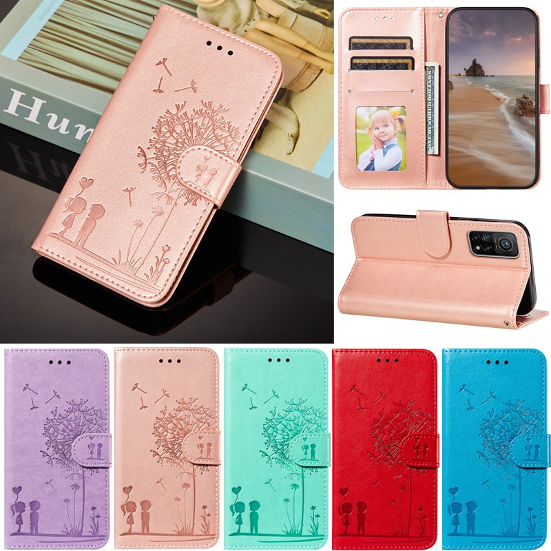 Bao Da Pu Họa Tiết Hoa Bồ Công Anh Thời Trang Cho Xiaomi Mi Poco X3 Nfc Poco X3 Pro Redmi Note 9s Note 9 Pro Max Note 9 9a 9c