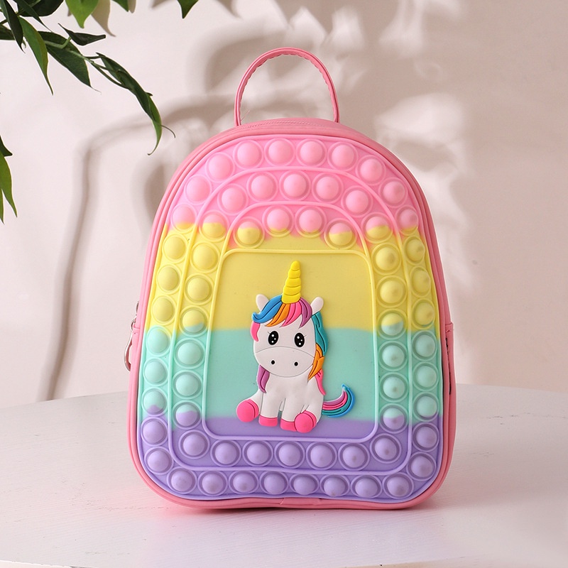 Balo Pop It - Mẫu balo mầm non cho bé gái chống thấm nước chất liệu an toàn quà tặng sinh nhật E1048