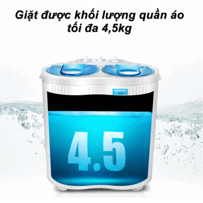 Máy Giặt Mini 2 Lồng 4,5kg tiết kiệm điện 360W ( Phiên bản nâng cấp )