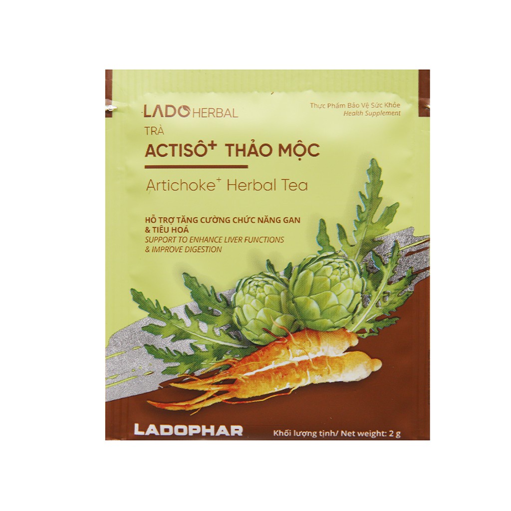 Trà Actisô + Thảo Mộc Giúp thanh nhiệt, ăn ngủ ngon, tăng cường sức khỏe (Hộp 100 Túi Lọc)