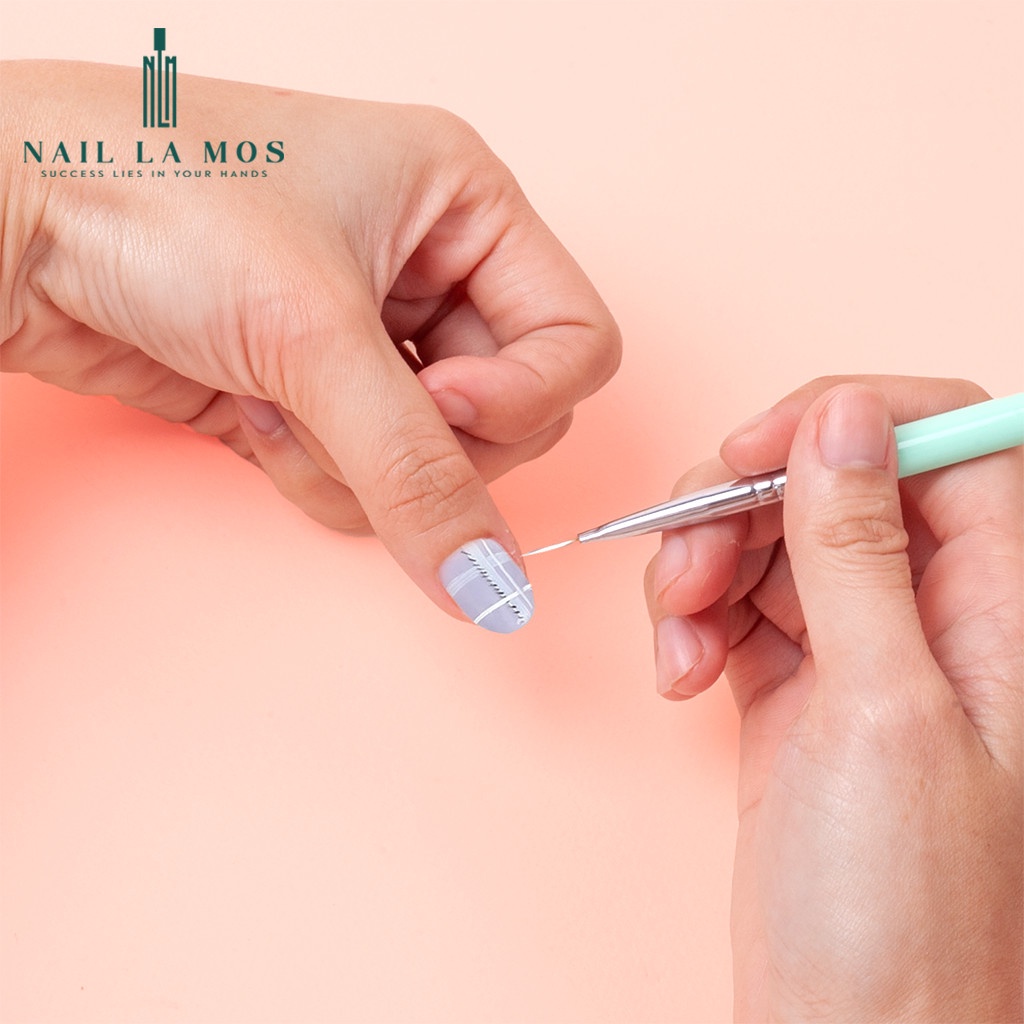 Bộ 6 cọ nail Dingxi chính hãng - Set 6 cọ vẽ móng D.X Nail lông tổng hợp cao cấp mềm, mướt