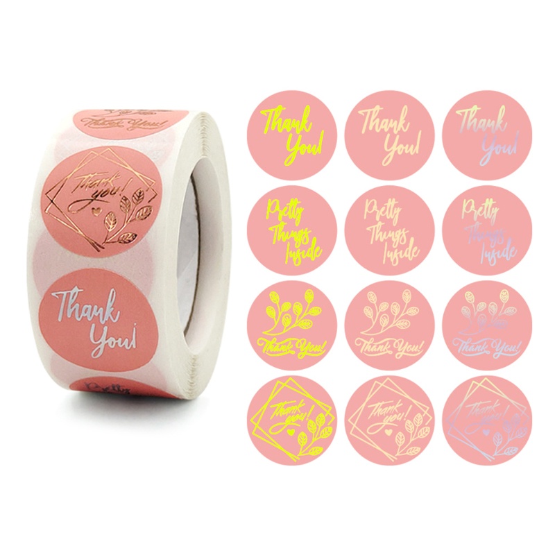 Cuộn 500 Miếng Dán Màu Sắc Đồng Trang Trí Quà Tặng