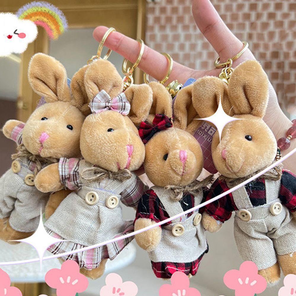Móc Khóa Thỏ Nhồi Bông Hoạt Hình Dễ Thương