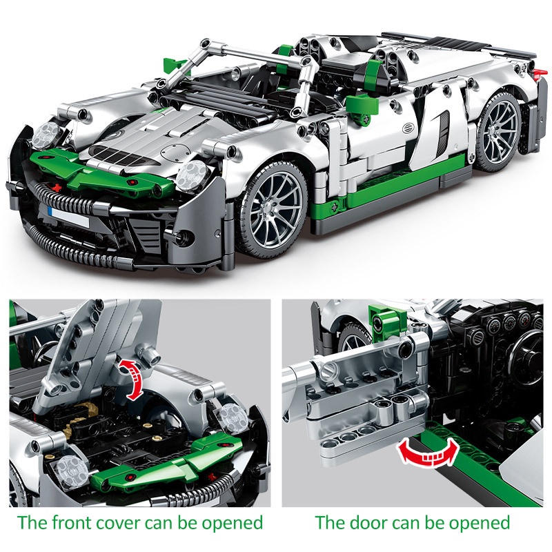 Đồ Chơi Lắp Ráp Kiểu Lego Mô Hình Siêu Xe Porsche 918 Spyder SY8610 Điều Khiển Từ Xa RC Với 1016 PCS Tỉ Lệ 1:14
