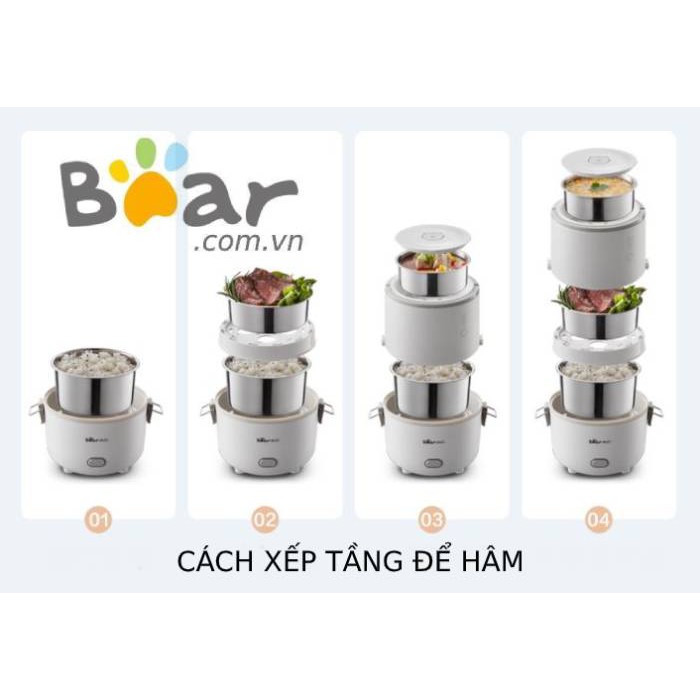 Hộp cơm hâm nóng Bear giảm tiếng ồn khi hâm DFH-B15N1