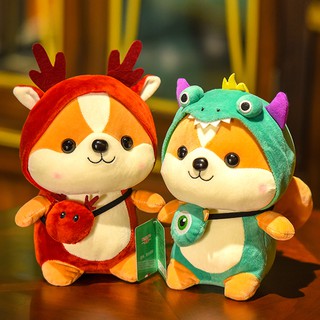 Gấu Bông Chó Shiba Cosplay Mềm Mịn Đồ_lưu_niệm