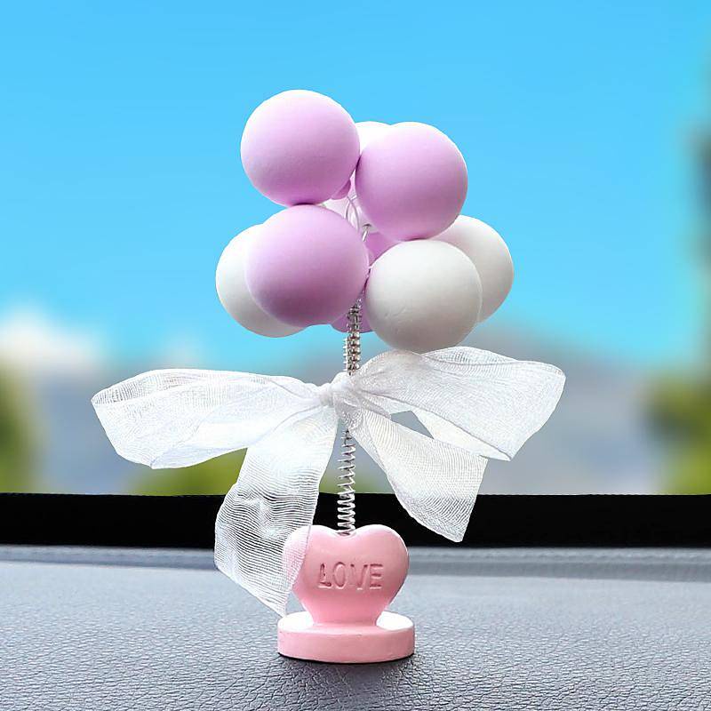 Phụ kiện trang trí bảng điều khiển xe hơi hình bong bóng dễ thương sáng tạo