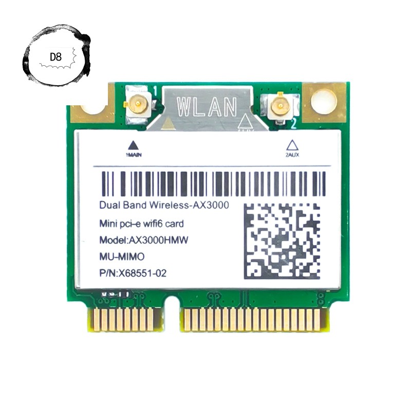 Card Wifi Không Dây Mini Pci-E Ax200 Ax3000 Wifi 5.1 Wifi Card 802.11ax 2.4g / 5g Wlan Windows10