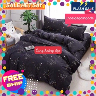 Bộ vỏ chăn ga gối kèm vỏ gối ôm set 5 mónmẫu cung hoàng đạo
