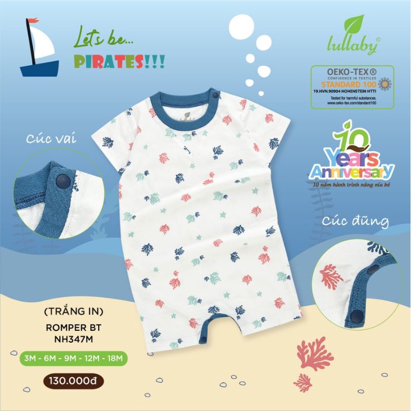 Lullaby - Bộ cánh tiên bé gái, bộ cộc cotton thấm hút mồ hôi cho bé 3m - 4y