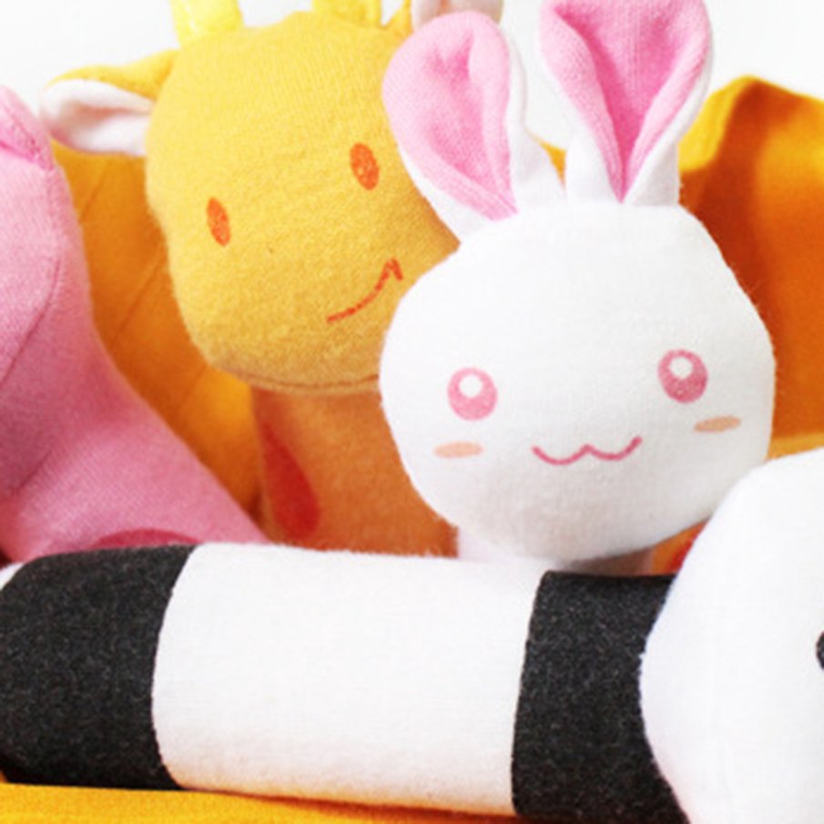 Đồ chơi gậy lục lạc nhồi bông hình động vật đáng yêu cho bé