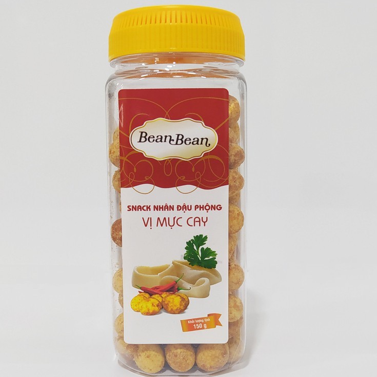 [ĐẬU PHỘNG MỰC] Snack Nhân Đậu Phộng Vị Mực Cay Bean Bean Hoàng Ngân Vina