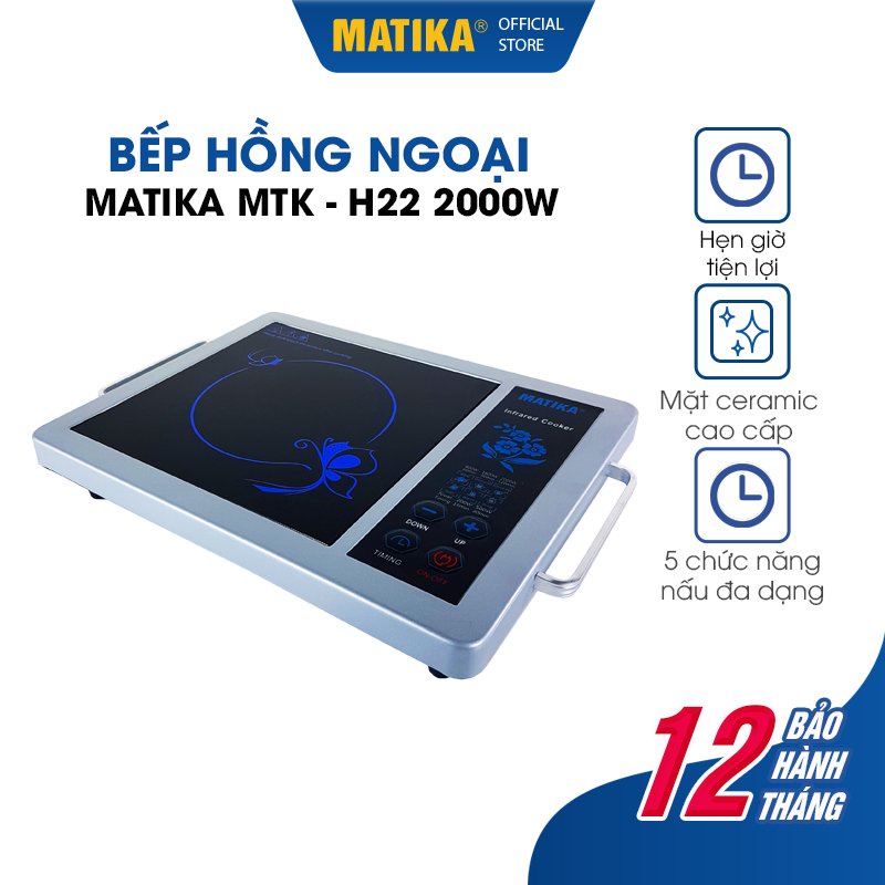 Bếp Hồng Ngoại Đơn MATIKA Công Suất 2000W MTK-H22