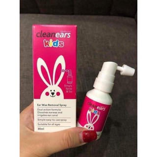 Xịt tai thỏ cho bé Clean Ears Kids 30ml của Úc