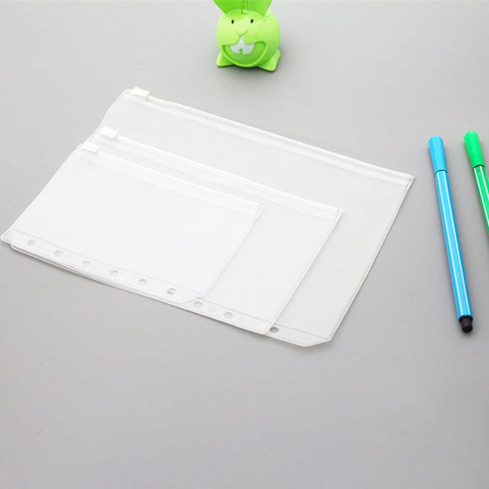 Túi Đựng Tài Liệu Trong Suốt Chống Thấm Nước Có Khóa Kéo Tiện Dụng Cho Học Sinh