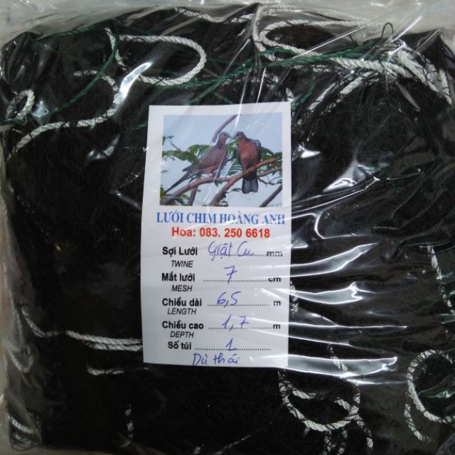 Lưới giật cu gáy 2 cánh.5,5x1,5m - Dài 6,5m cao1,7m