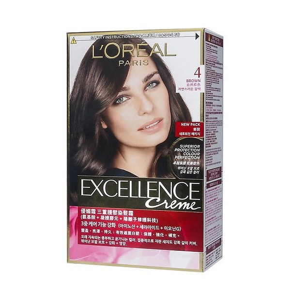 Thuốc nhuộm tóc #4 Loreal Excellence Creme Natural Brown  100% chính hãng, vov cung cấp & bảo trợ.