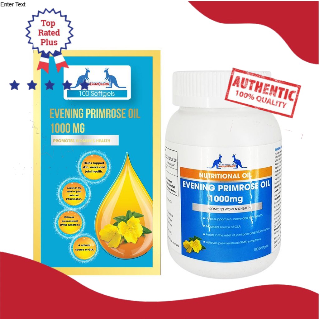 Viên Uống Tinh Dầu Hoa Anh Thảo Điều Hòa Nội Tiết Tố - Evening Primrose Oil 1000Mg - 100Viên