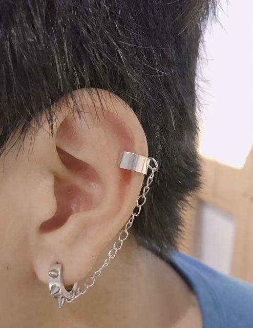 Mua 3 sản phẩm Mio shop tặng 1 khuyên tai - Khuyên tai đinh kèm chain đeo vòng lên vành tai