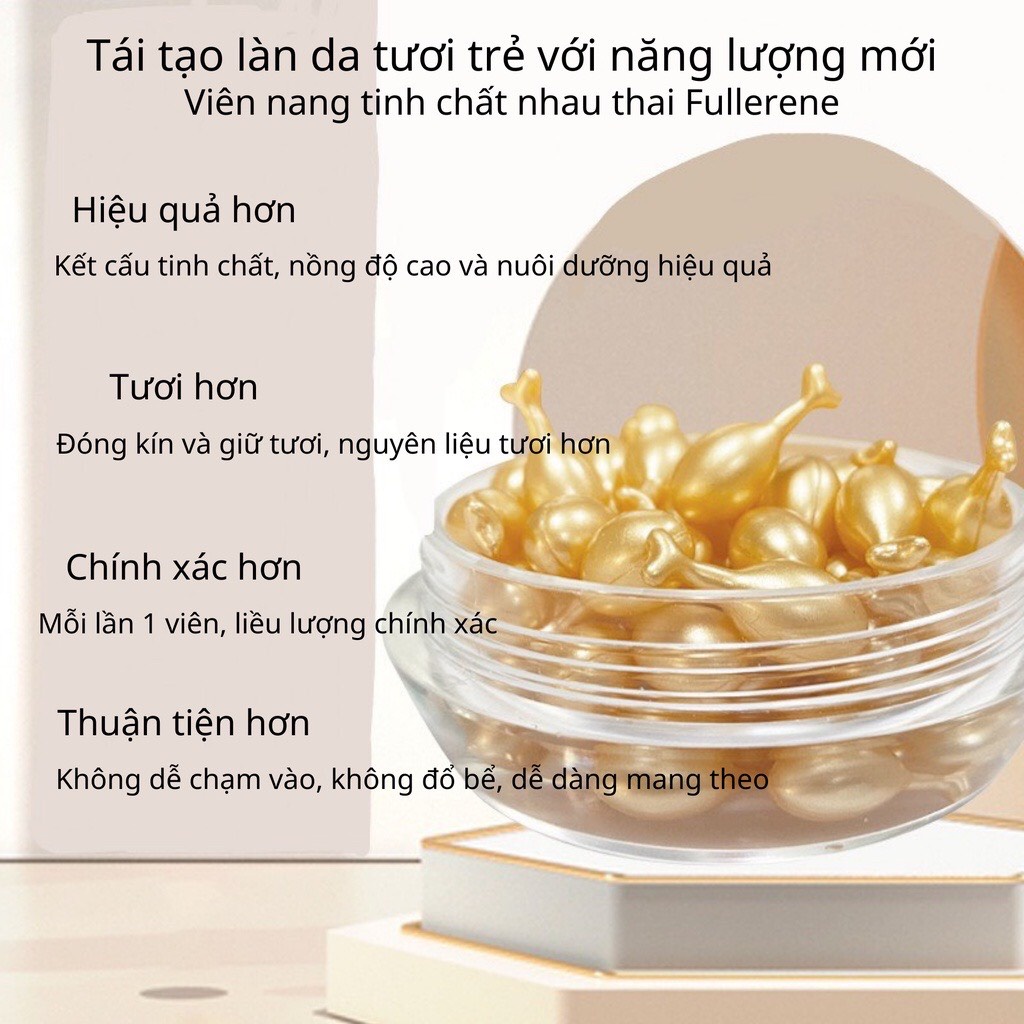 Nhau thai cừu và pha loãng tinh chất serum fullerene Collagen dưỡng ẩm làm sáng săn chắc da.