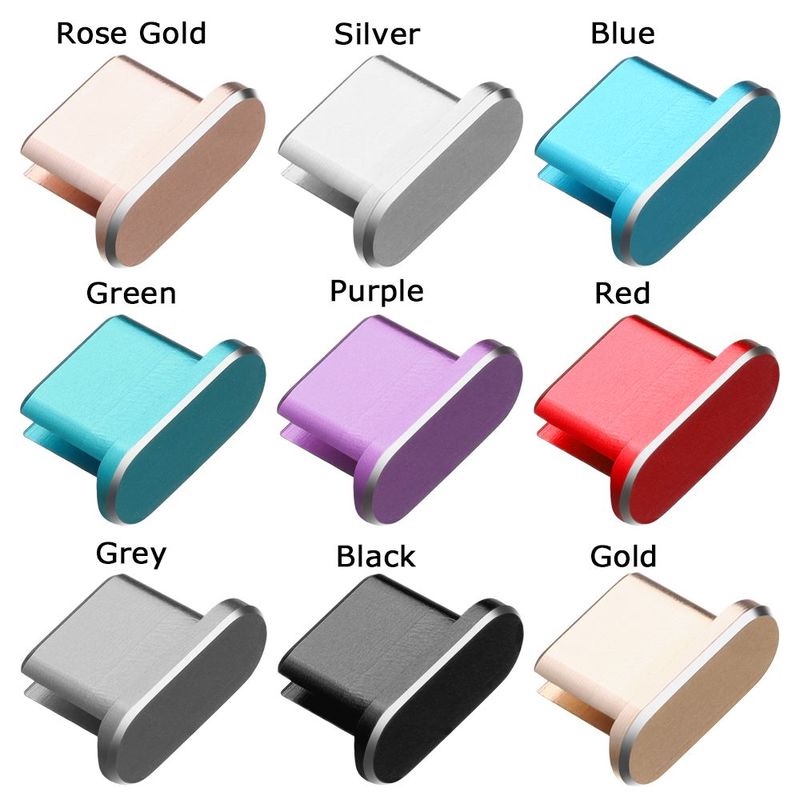 Nút Chặn Cổng Sạc Type-C Bằng Kim Loại Chống Bụi Cho Samsung Galaxy S21 S20 Huawei P40 Xiaomi 11 / 10